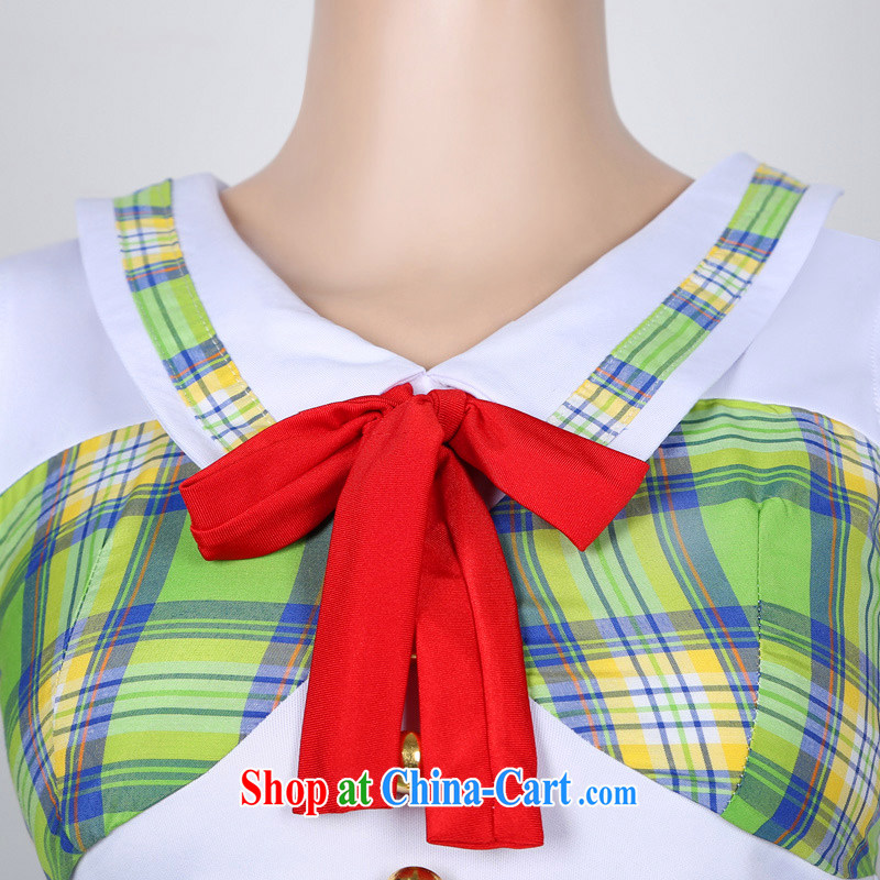 According to dance Hip Hop New Role Play student uniforms temptation package Bar Night DS uniforms cheerleading clothing green L large numbers, dance to hip hop, shopping on the Internet
