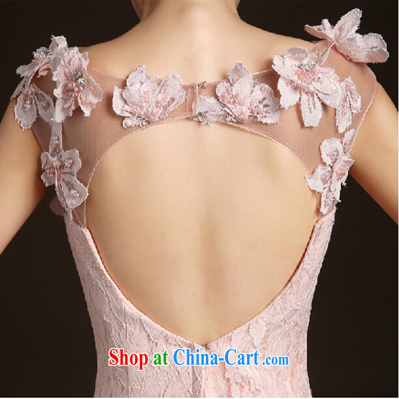 Evening Dress 2015 new lace double-shoulder-length, and the bride's wedding dress uniform toast dress girls and pink. size does not return does not change, so Balaam, and shopping on the Internet