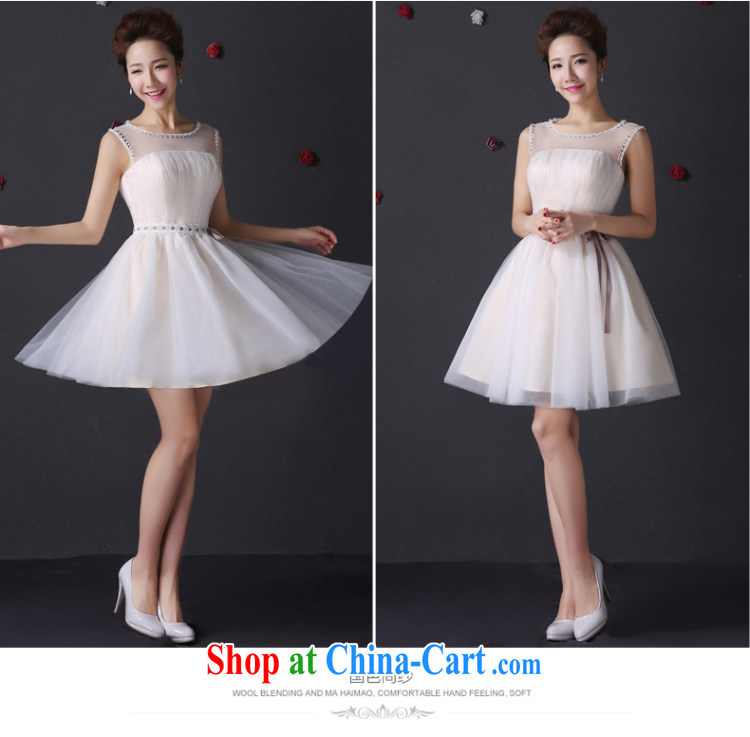 The color is still SA 2015 summer bridesmaid dress with real-time pictures taken short shoulders champagne color bridesmaid dress birthday party dress shaggy dress moderator dress champagne color Short M pictures, price, brand platters! Elections are good character, the national distribution, so why buy now enjoy more preferential! Health