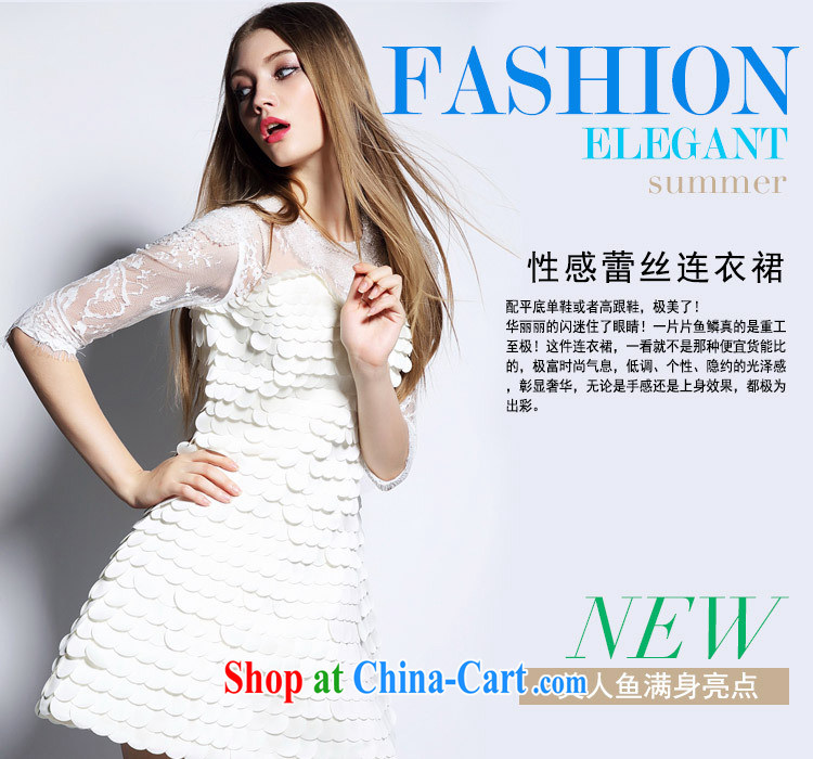 The Hee-Europe summer 2015 new women's clothing to the manual staple-stitched Lace Embroidery dresses A field with white dresses XL code pictures, price, brand platters! Elections are good character, the national distribution, so why buy now enjoy more preferential! Health