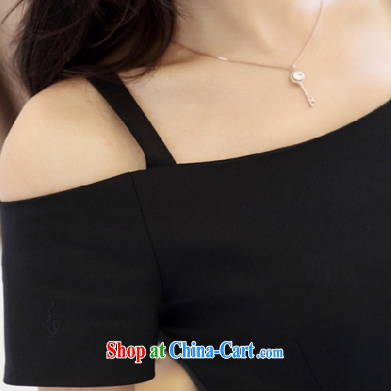 Yu Cisco's summer 2015 new Korean version and Stylish retro-terrace SENSE Shoulder strap with a shoulder solid-colored sleeveless dresses dresses small female black XL Haneda, Cisco, and shopping on the Internet