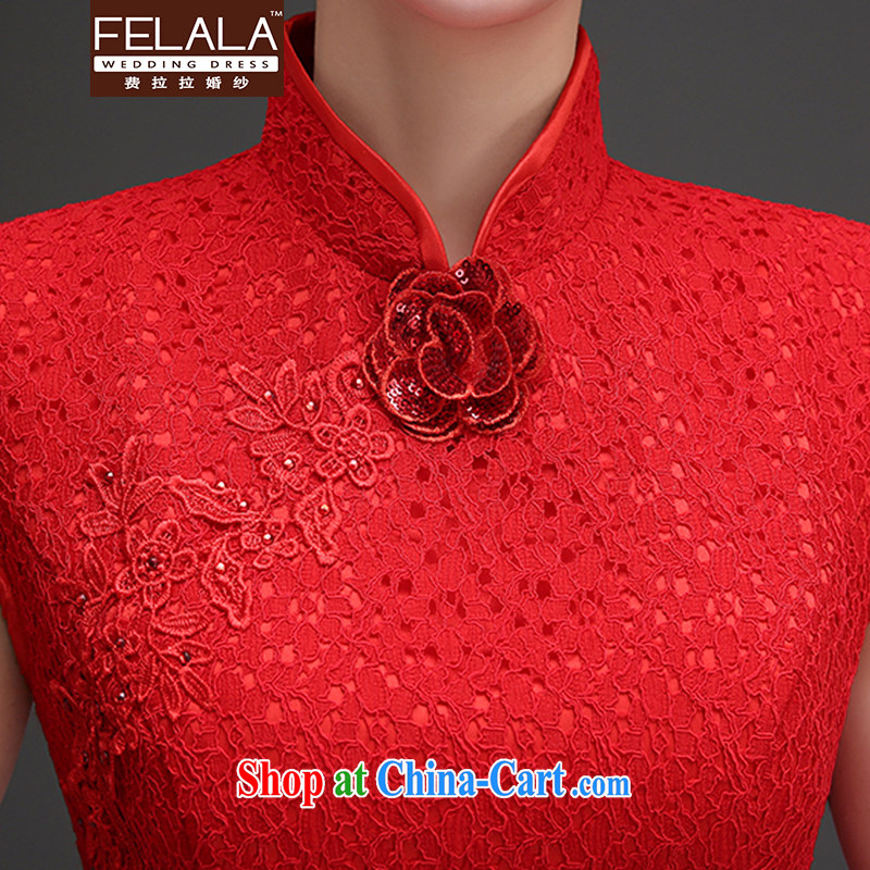 Ferrara 2015 summer antique Chinese, for package shoulder lace short bows, dress uniform XL, La wedding (FELALA), online shopping