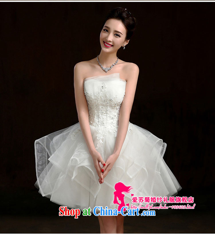 wedding dresses new spring 2015 erase chest bridal small dresses, short dresses bridesmaid mission shaggy short skirt girls white. Do not return not-for-pictures, price, brand platters! Elections are good character, the national distribution, so why buy now enjoy more preferential! Health
