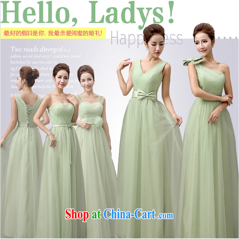 White first to about bridesmaid clothing Korean single shoulder banquet dress summer 2015 New Long bridesmaid dress green bows Service Bridal Fashion C, tailored to contact customer service, white first about, shopping on the Internet