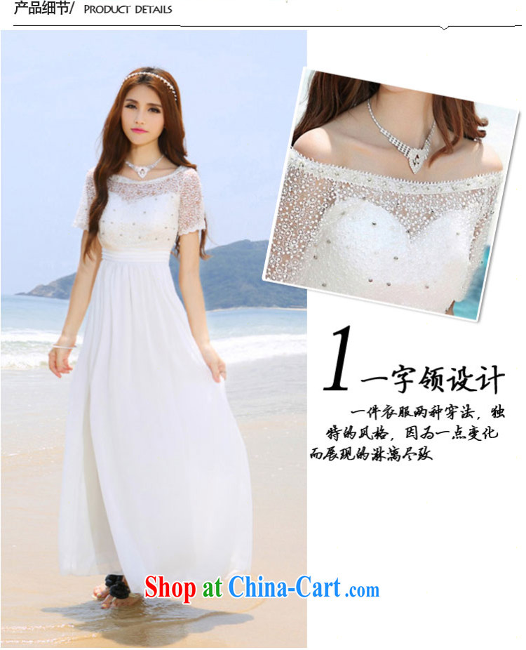demi-hee, summer 2015, lace nails Pearl inserts drill a field for the waist dress beach skirt white pictures, price, brand platters! Elections are good character, the national distribution, so why buy now enjoy more preferential! Health