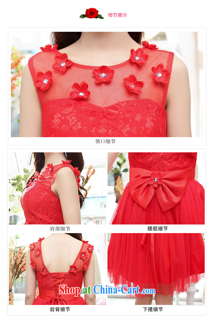 2015 summer elegant lady snow woven embroidery sleeveless dresses dress the skirt with sister bridesmaid clothing red XL pictures, price, brand platters! Elections are good character, the national distribution, so why buy now enjoy more preferential! Health