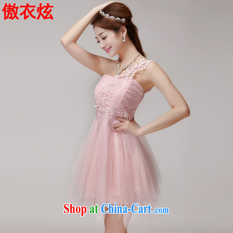 As well as Yi Hyun 2015 New staple Pearl bridesmaid clothing sister dress short erase chest banquet dress small dress summer 9248 L L pink, as well as clothing and cool, and shopping on the Internet
