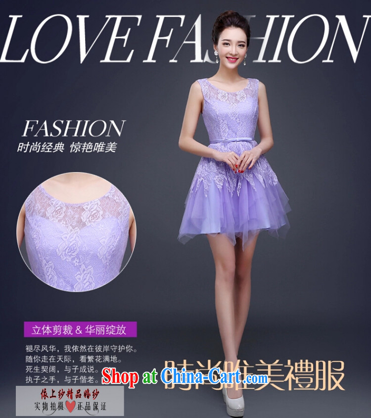 Yong-yan and Evening Dress 2015 new bridesmaid dresses marriage spring Korean style banquet small dress short purple beauty light purple L pictures, price, brand platters! Elections are good character, the national distribution, so why buy now enjoy more preferential! Health