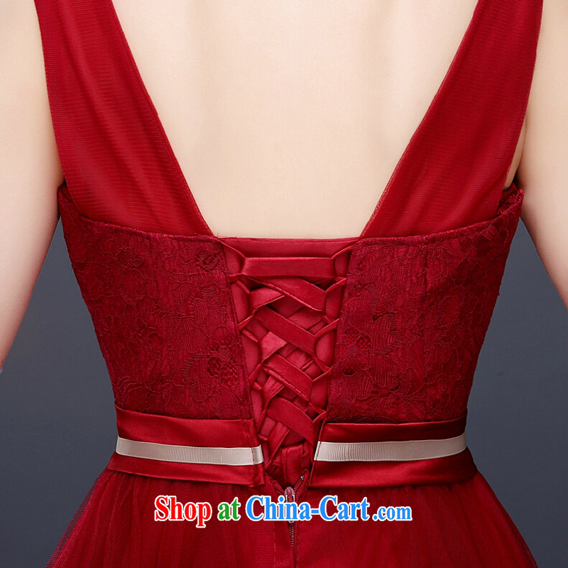 Yong-yan and Evening Dress 2015 new spring red bows Service Bridal Fashion wedding dress short summer cultivating double-shoulder deep red M, Yong-yan good offices, shopping on the Internet