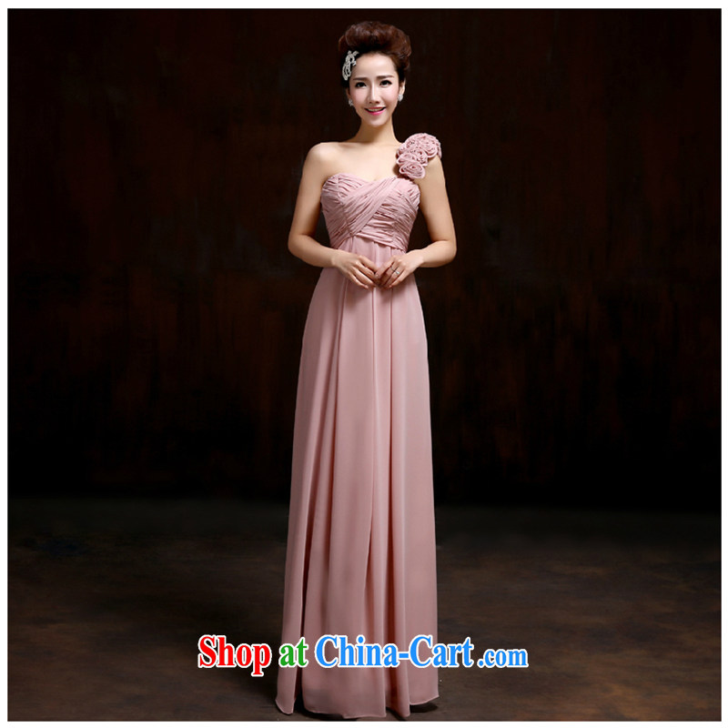 White home about bridal toast clothing spring and summer double-shoulder performance serving evening banquet dress bridesmaid dress Korean Sisters skirt long paragraph A XXL