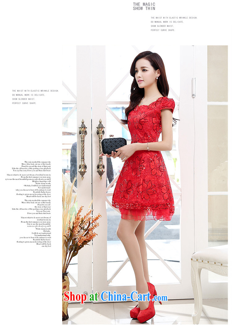 Han-yi 2015 summer Chinese short small dress wedding dinner bridal toast serving the door Red video thin beauty-yi skirt red XXL pictures, price, brand platters! Elections are good character, the national distribution, so why buy now enjoy more preferential! Health