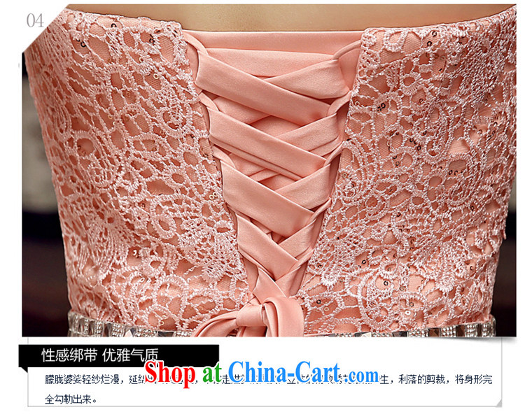 Time His pink long dress 2015 new spring and summer lace marriages the marriage and late Women's clothes chest bare wood drill performance service dress pink XL pictures, price, brand platters! Elections are good character, the national distribution, so why buy now enjoy more preferential! Health