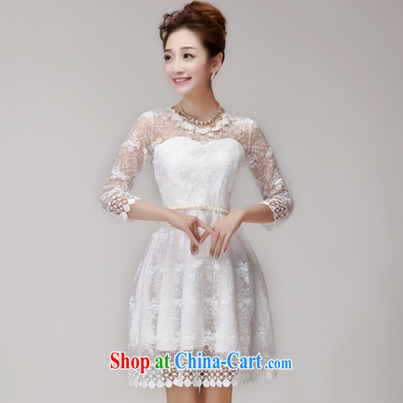 That dream poetry summer 2015 staples Pearl Princess Mary Magdalene chest bridesmaid sister beauty dress dress white, Dream poetry (QIAOMENGSHI), shopping on the Internet