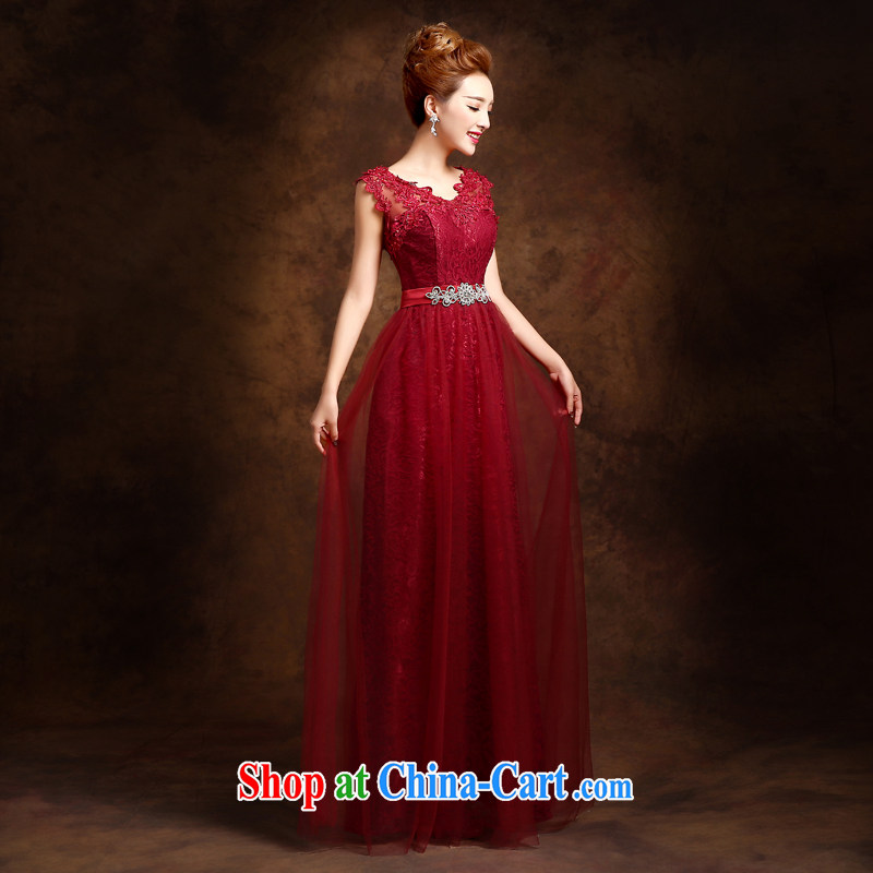 Pure bamboo yarn love 2015 New Red bridal wedding dress long evening dress evening dress uniform toasting Red double-shoulder dresses beauty deep red tailored contact customer service, pure bamboo love yarn, shopping on the Internet