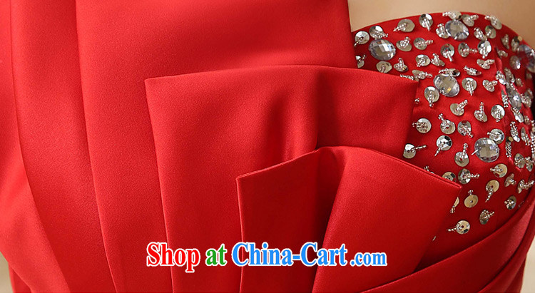 Tslyzm bride single shoulder bows serving the betrothal wedding dress short water drilling, 2015 spring and summer new packages and the waist dress moderator Red Red M pictures, price, brand platters! Elections are good character, the national distribution, so why buy now enjoy more preferential! Health