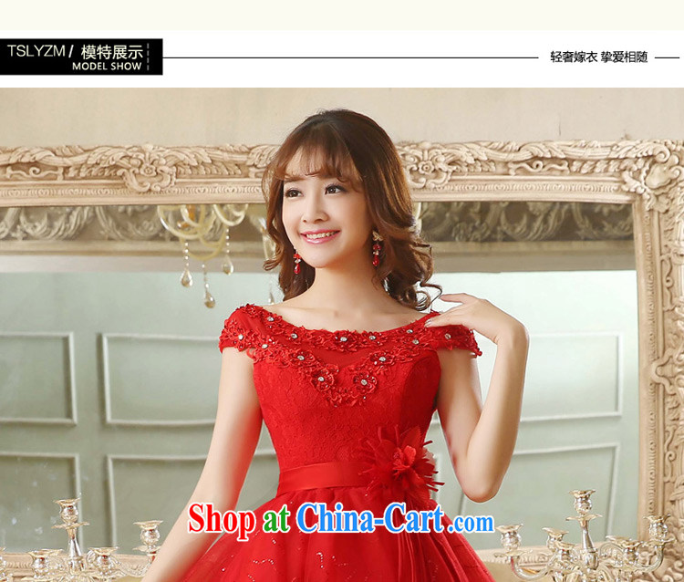 Tslyzm bridal toast dress double-shoulder short 2015 summer New red flowers short skirts Korean manual water drilling small dress shaggy dress red XXL pictures, price, brand platters! Elections are good character, the national distribution, so why buy now enjoy more preferential! Health