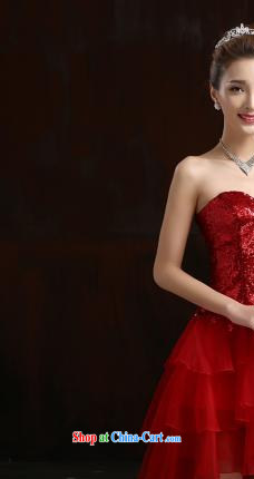 Pure bamboo yarn love 2015 New Red bridal wedding dress long evening dress Evening Dress toast only serve us in cultivating cuff dress dark red XXL pictures, price, brand platters! Elections are good character, the national distribution, so why buy now enjoy more preferential! Health