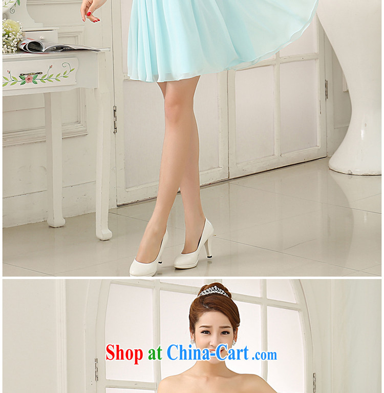 White first to approximately 2015 New Sky Blue double-shoulder bridesmaid dresses in short, sister's bridesmaid serving small dress dress bridesmaid dresses, E M pictures, price, brand platters! Elections are good character, the national distribution, so why buy now enjoy more preferential! Health