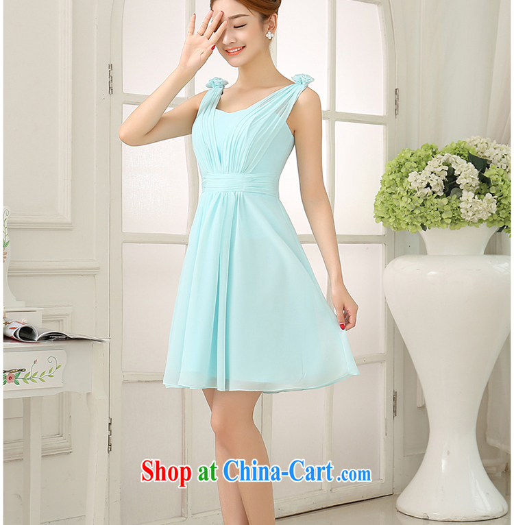 White first to approximately 2015 New Sky Blue double-shoulder bridesmaid dresses in short, sister's bridesmaid serving small dress dress bridesmaid dresses, E M pictures, price, brand platters! Elections are good character, the national distribution, so why buy now enjoy more preferential! Health