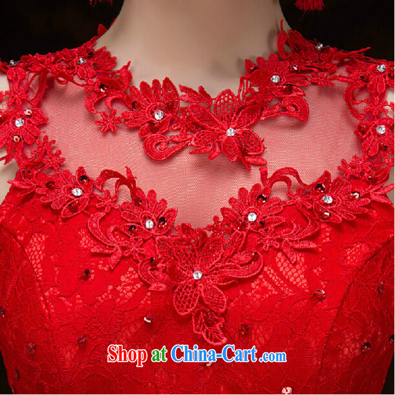 bridal dresses 2015 Spring and Autumn wedding bows dress long red crowsfoot package and back exposed lace evening dress spring and summer Red. Do not return does not change, so Balaam, and shopping on the Internet