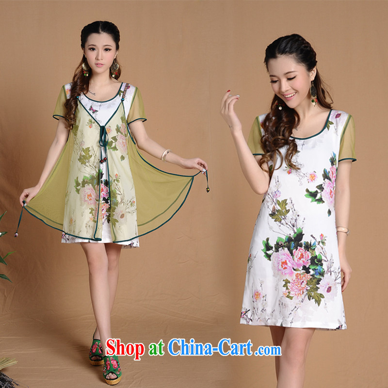Feng Yi cotton trim Ethnic Wind new summer decoration, improved cheongsam F A 1 033 photo color XXL, Feng Yi cotton ornaments, and shopping on the Internet