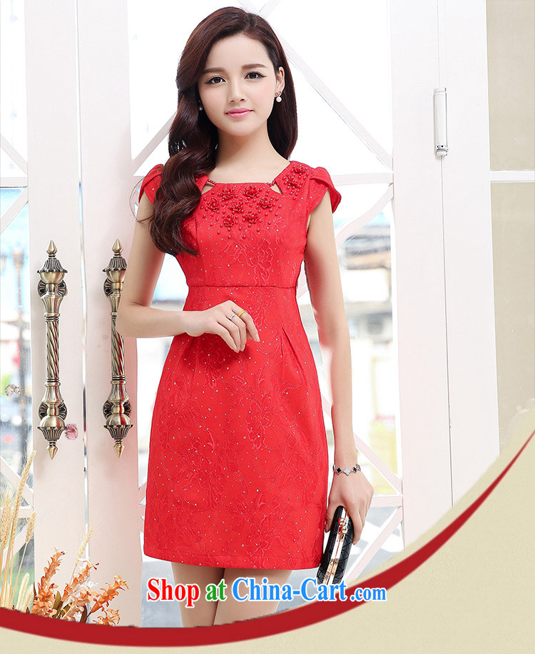 Air Shu Diane summer Chinese short, small dress wedding dinner bridal toast serving the door Red video thin beauty-red skirts L pictures, price, brand platters! Elections are good character, the national distribution, so why buy now enjoy more preferential! Health