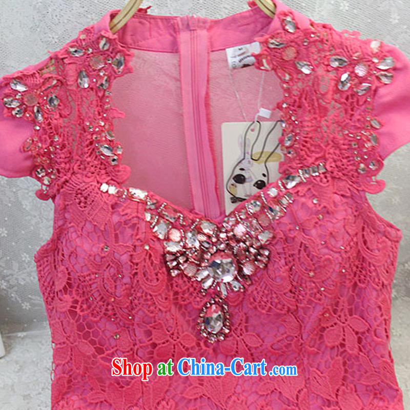 The Newmont, 8103 #2015 Ching-ching Sau to the Parquet drill lace embroidery of flowers and dresses evening dress of red, the NÃ¼rburgring, and shopping on the Internet