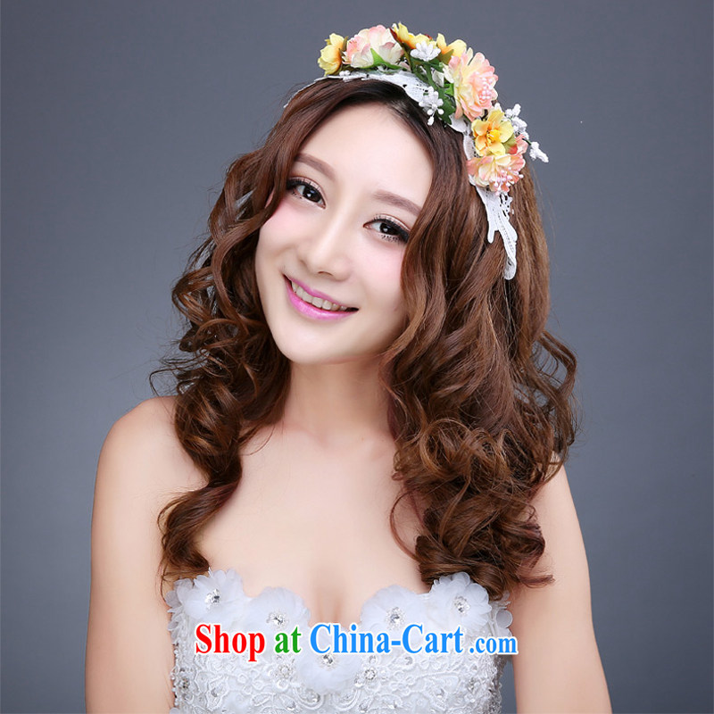 Honey, bride Korean bridal garlands and ornaments bridesmaid and flower outdoor beach photo, female, clamp accessories, wedding dresses, honey, bride, shopping on the Internet