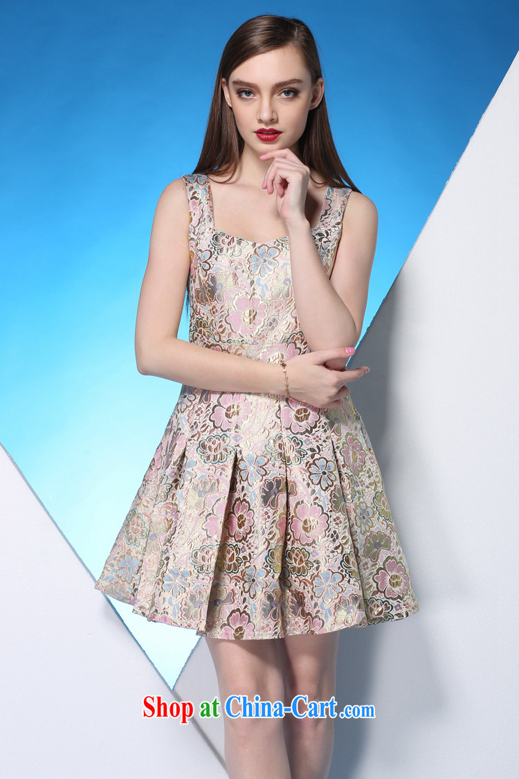 Abundant Ming 2015 summer new cultivating small dress girls pink jacquard large straps dress suit XL pictures, price, brand platters! Elections are good character, the national distribution, so why buy now enjoy more preferential! Health
