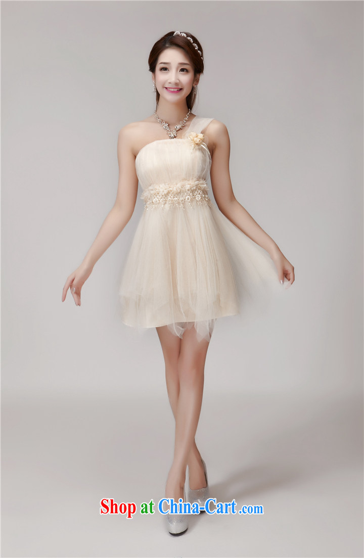 The Kou, 2015 new bridesmaid dresses in banquet dress sister skirt short, small dress summer 8888 apricot L pictures, price, brand platters! Elections are good character, the national distribution, so why buy now enjoy more preferential! Health