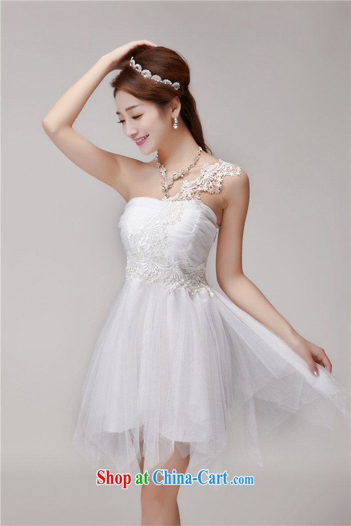 The Kou, 2015 New staple Pearl bridesmaid sister serving short skirts, bare chest banquet dress small dress summer 258 white L pictures, price, brand platters! Elections are good character, the national distribution, so why buy now enjoy more preferential! Health