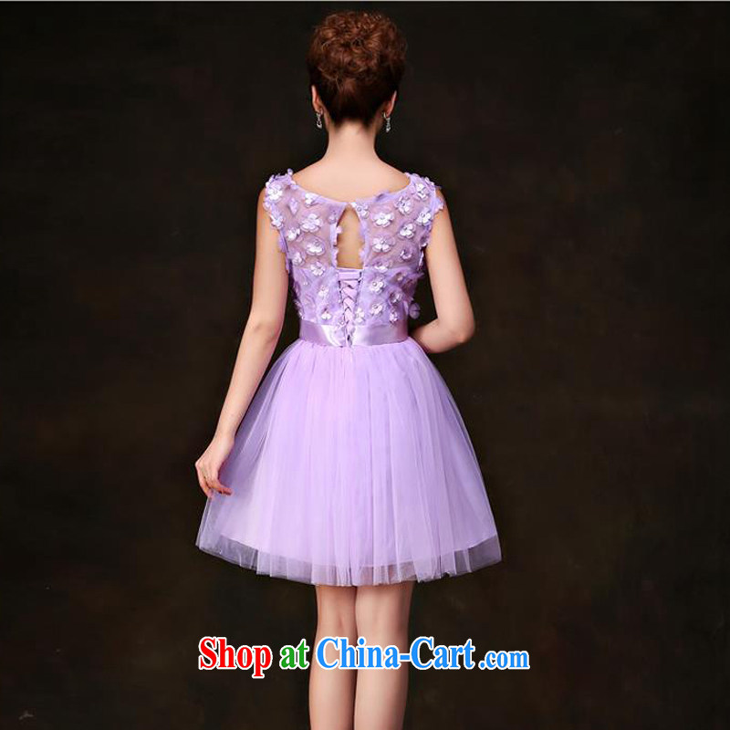 7 color 7 tone bridesmaid Kit 2015 new bride toast serving short marriage banquet the marriage and late small dress skirt L 035 light purple M, 7 color 7 tone, shopping on the Internet