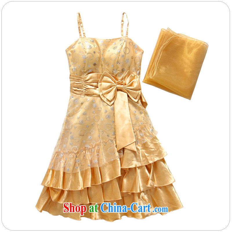 JK 2 2015 new stylish evening show the dress code and bow-tie straps dress champagne color code of the height and the weight ratio in the advisory service, JK 2. YY, shopping on the Internet