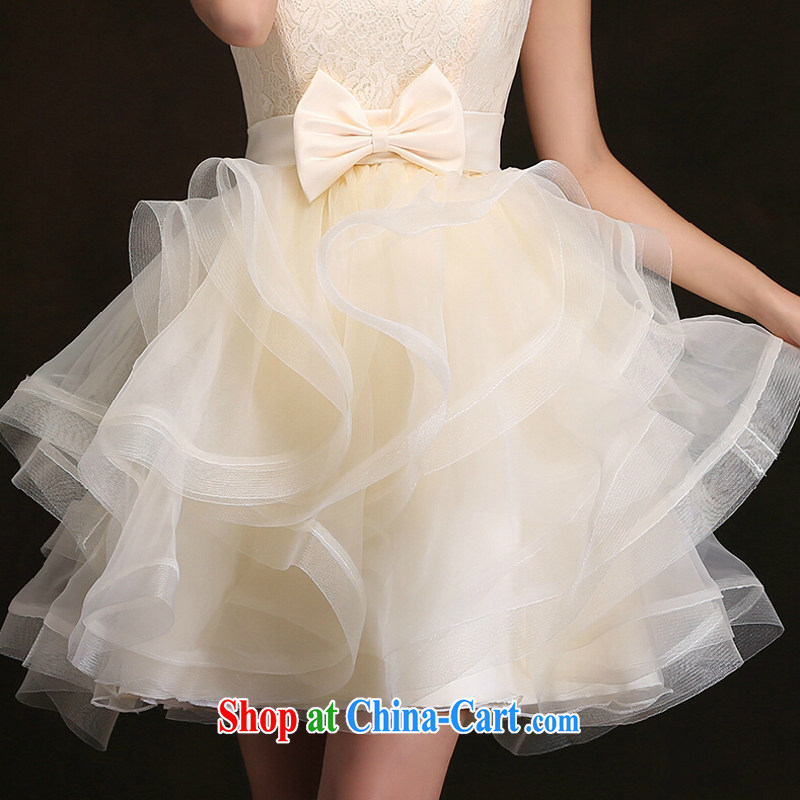 Yong-yan and champagne color short bridesmaid Kit 2015 new shaggy dress bridesmaid dress small dress bridesmaid dresses spring and summer champagne color. size color will not be refunded, and have the courage and a stunning, and, online shopping