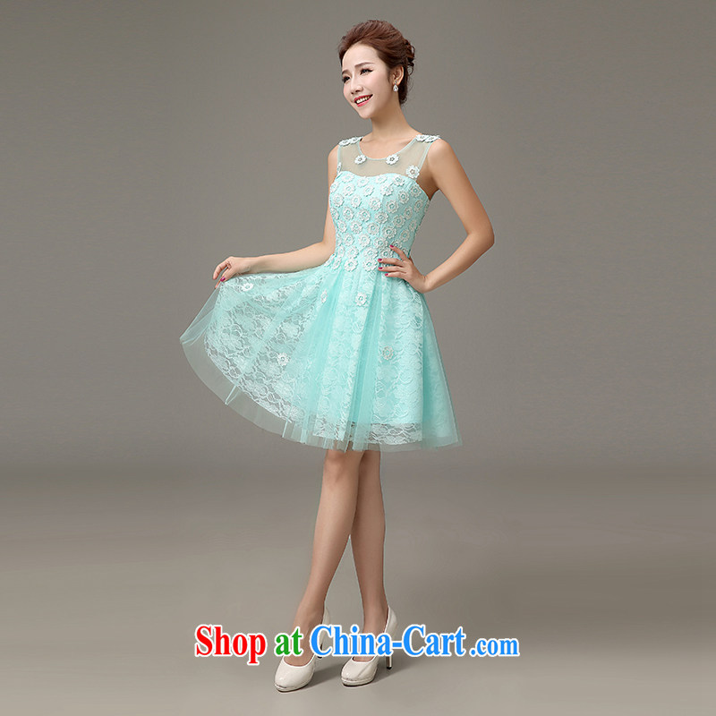 White first to approximately 2015 new spring and summer, Evening Dress short bridesmaid dress shaggy dress banquet small dress girls bridesmaid in blue short tailored to contact customer service, white first to about, shopping on the Internet