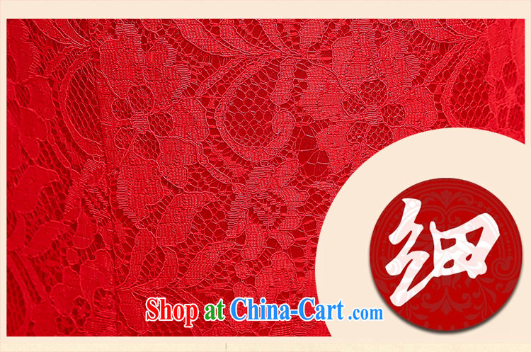 Read Sau cheongsam dress short 2015 new national style lace Openwork beaded beauty bridesmaid marriage with toast serving women serving performances HC 539 red L pictures, price, brand platters! Elections are good character, the national distribution, so why buy now enjoy more preferential! Health