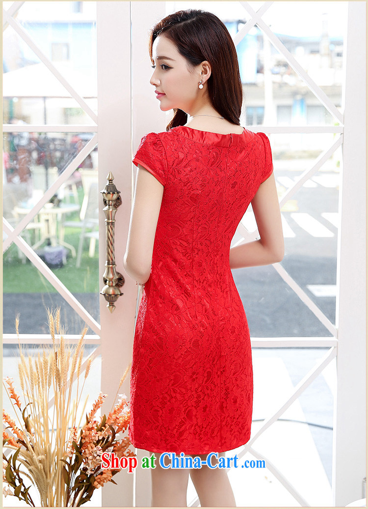 Read Sau cheongsam dress short 2015 new national style lace Openwork beaded beauty bridesmaid marriage with toast serving women serving performances HC 539 red L pictures, price, brand platters! Elections are good character, the national distribution, so why buy now enjoy more preferential! Health