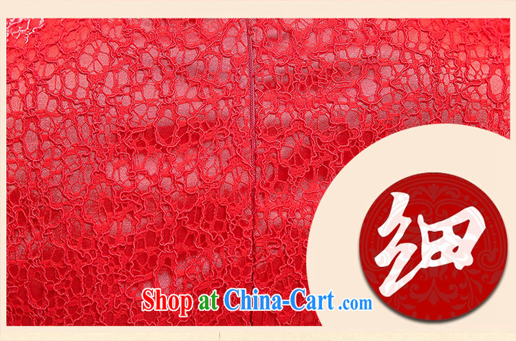 Read Sau cheongsam dress short skirt 2015 new national style Lace Embroidery beauty bridesmaid toast load serving women serving performances HC 553 red XXL pictures, price, brand platters! Elections are good character, the national distribution, so why buy now enjoy more preferential! Health