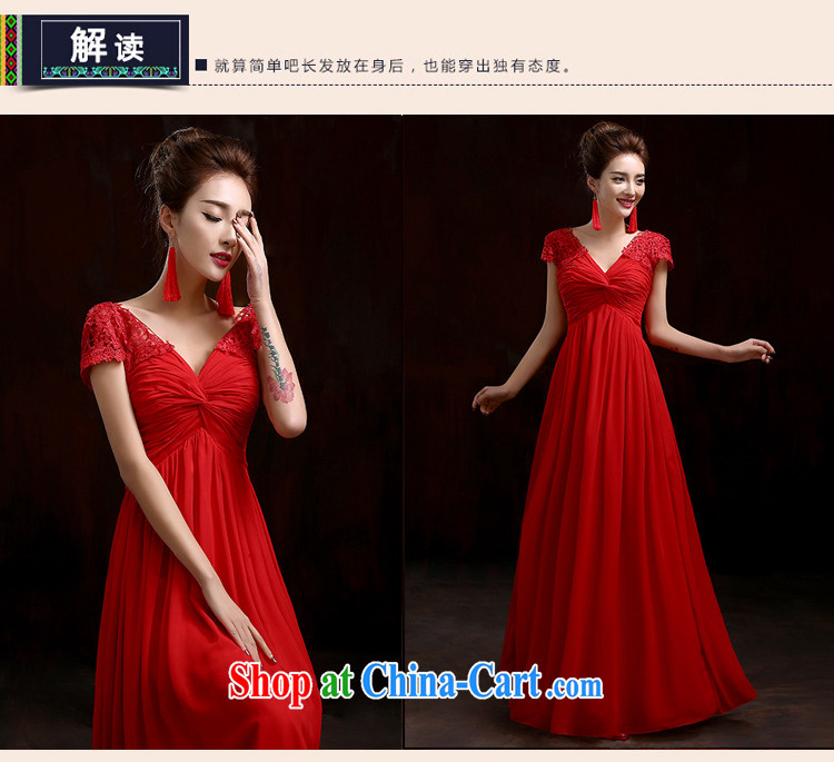 Pure bamboo yarn love 2015 New Red bridal wedding dress long evening dress evening dress uniform toasting red shoulders Korean pregnant women dress short-sleeved lace dress red tailored contact Customer Service pictures, price, brand platters! Elections are good character, the national distribution, so why buy now enjoy more preferential! Health