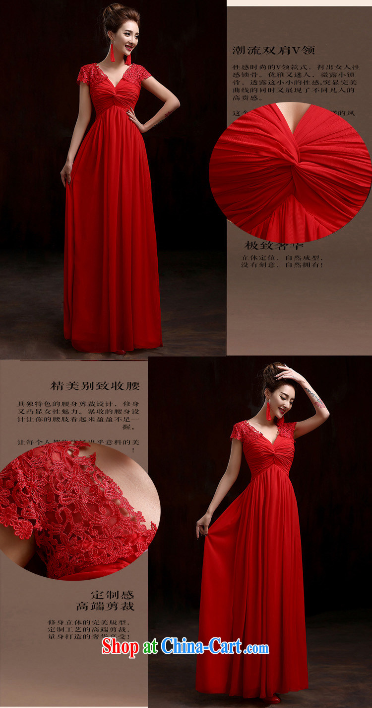 Pure bamboo yarn love 2015 New Red bridal wedding dress long evening dress evening dress uniform toasting red shoulders Korean pregnant women dress short-sleeved lace dress red tailored contact Customer Service pictures, price, brand platters! Elections are good character, the national distribution, so why buy now enjoy more preferential! Health