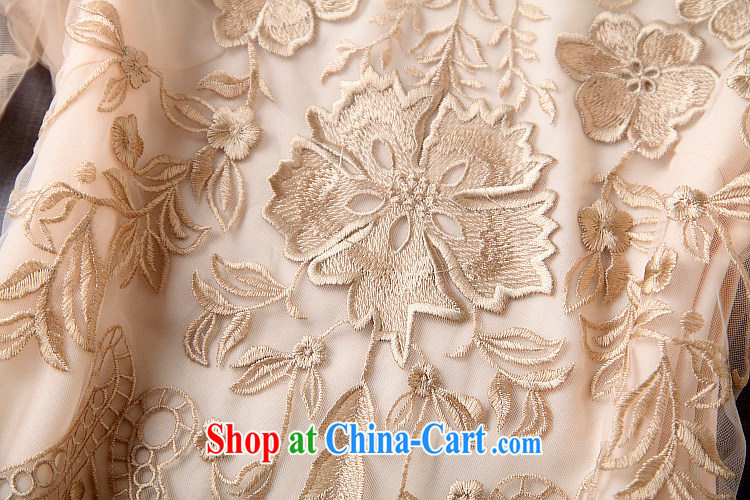 Caynova summer 2015 new, modern Europe and the embroidery 100 hem beauty dress dress gold XL pictures, price, brand platters! Elections are good character, the national distribution, so why buy now enjoy more preferential! Health