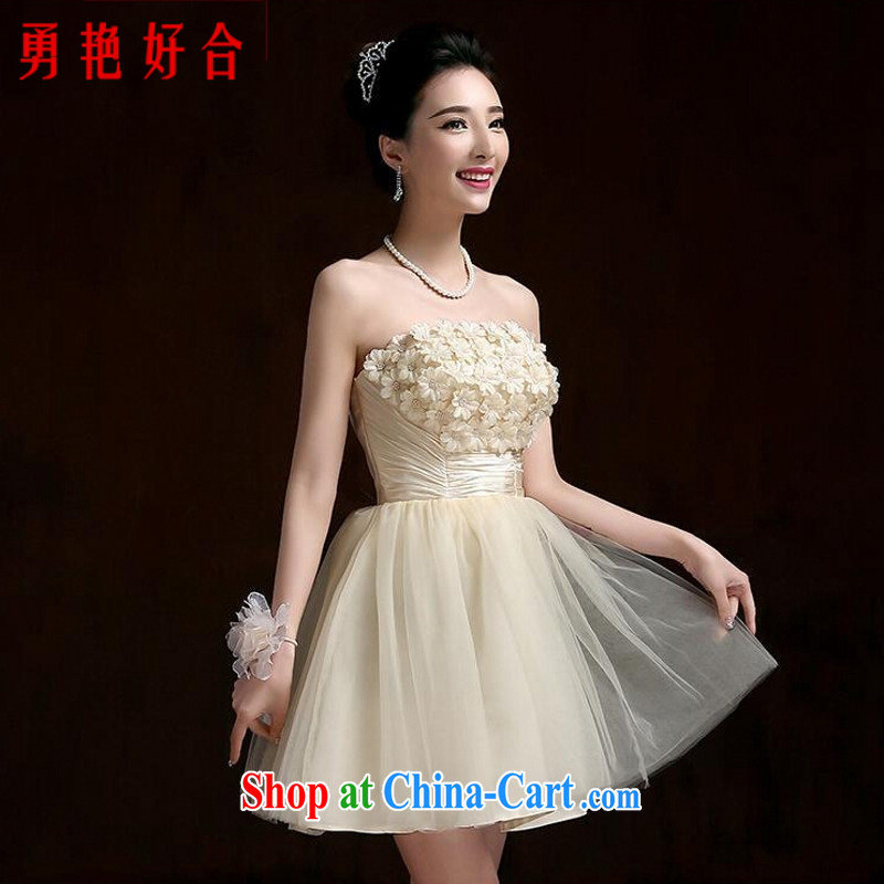 Yong-yan good partnership serving her marriage 2015 new spring bridesmaid dresses in female small dress dresses short, bridal toast clothing summer pink. size color is not final, and Yong-yan good offices, shopping on the Internet