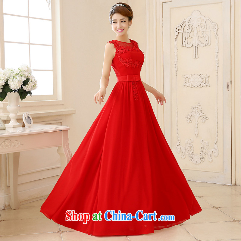 Impressive lady red bridal toast serving long 2015 new bride wedding dress beauty with shoulder dress L 2033 red XXL impression, Lady, and shopping on the Internet