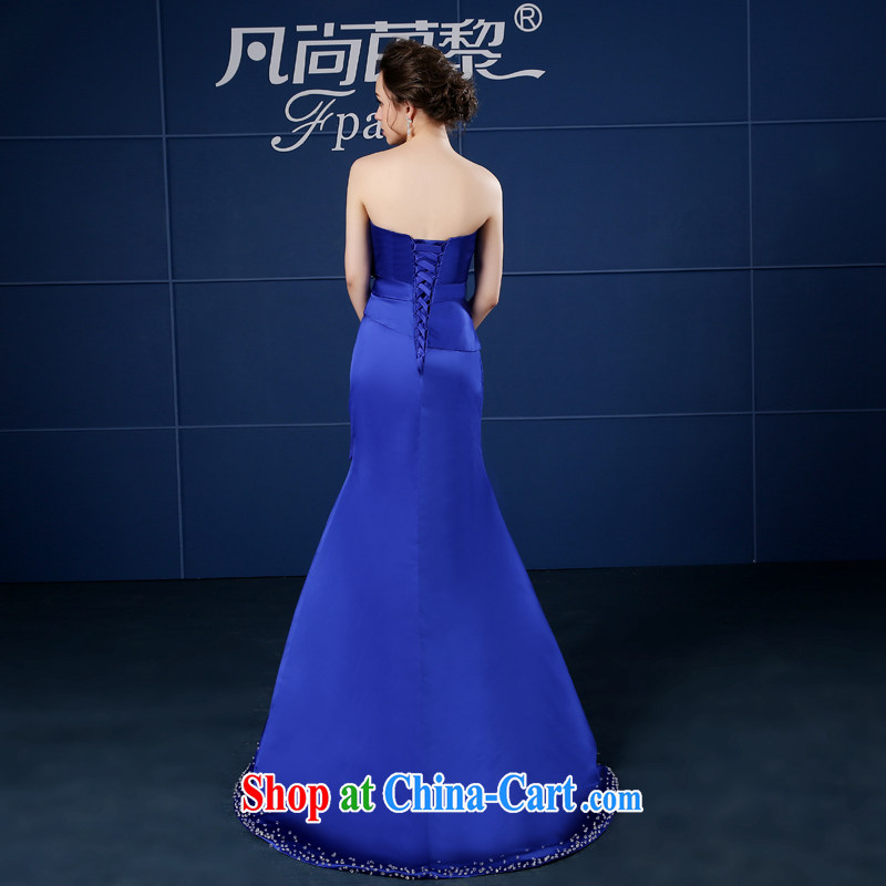 2015 new Mary Magdalene treasure chest blue dress long annual summer banquet, cultivating their bows moderator female blue XXL, where hip hop is Lai (FSUNPARES), shopping on the Internet
