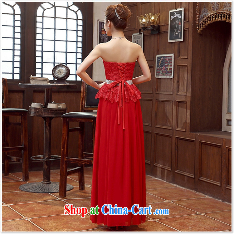 Long dress bridal bridesmaid wedding dress wedding toast service wedding Evening Dress long bridal with 2015 New Red XL pictures, price, brand platters! Elections are good character, the national distribution, so why buy now enjoy more preferential! Health