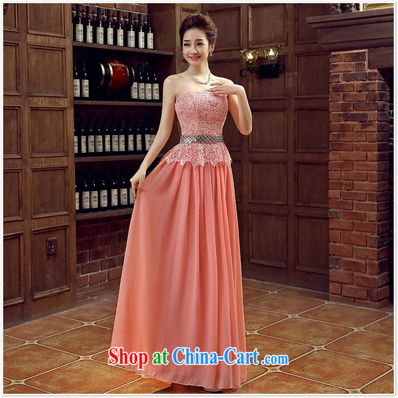 Long dress bridal bridesmaid wedding dress wedding toast service wedding Evening Dress long, bride with 2015 New Red XL, her spirit, and shopping on the Internet