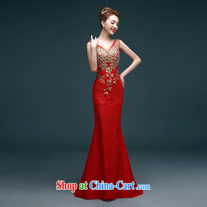 White first into some toast Service Bridal Fashion spring 2015 New red long, crowsfoot wedding dress banquet Sau San evening dress and red tailored to contact customer service, white first to some, shopping on the Internet