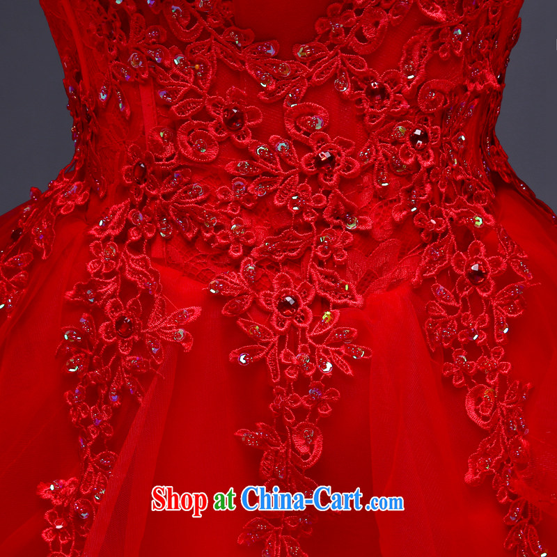 Connie focus 2015 new toast wiped his chest short summer bridal wedding dress banquet dress female LF 0003 red L crackdown, Connie (JIAONI), online shopping