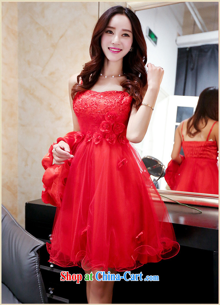 Beautiful Lady with summer 2015 new wedding toast clothing dresses dress two-piece shaggy dress Princess dress straps skirt red L pictures, price, brand platters! Elections are good character, the national distribution, so why buy now enjoy more preferential! Health