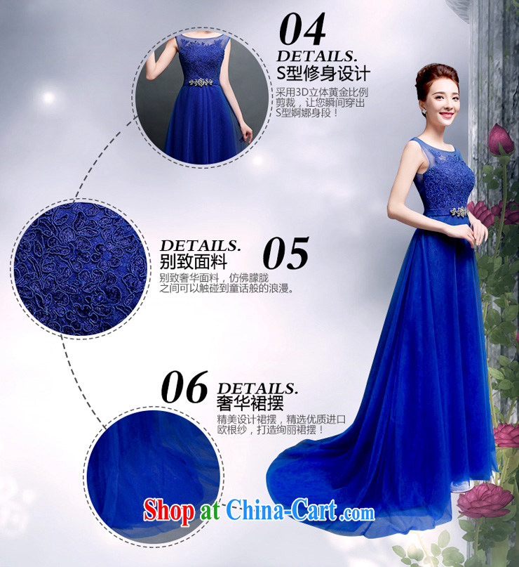 Evening Dress 2015 new bride toast serving long, Dinner Dance double-shoulder blue, evening dress pleasant bridal wine red XXL pictures, price, brand platters! Elections are good character, the national distribution, so why buy now enjoy more preferential! Health